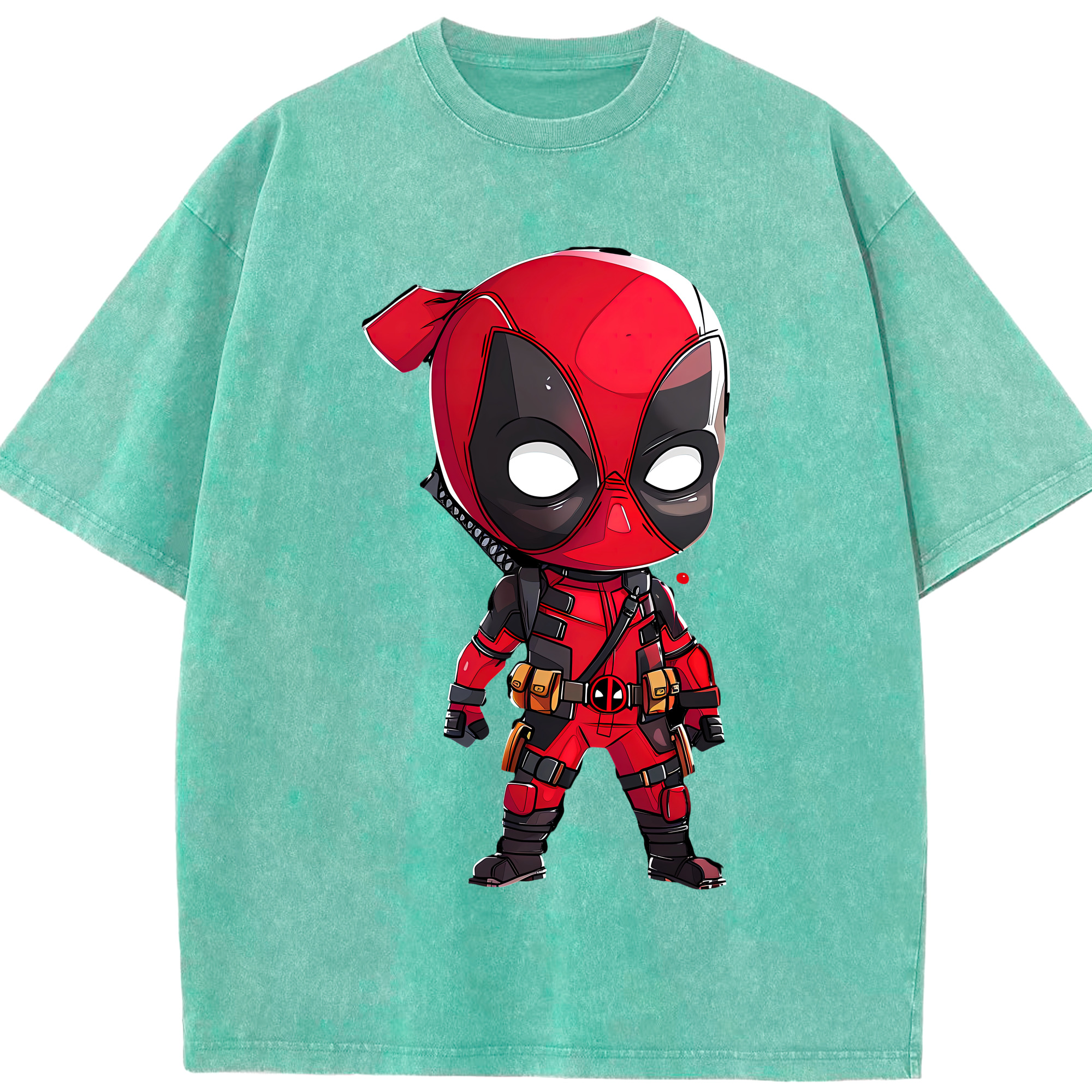 （画像用） Deadpool デッドプール 綿100% ヴィンテージ風 半袖Tシャツ（フロントプリント）